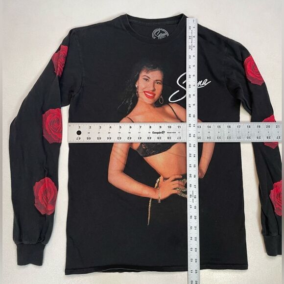 Selena Graphic T-shirt Women Small Black Long Sleeve Music - Picture 5 of 5